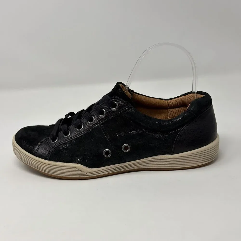 Montana Artisan Crafted Black Leather Comfort Sneakers Women’s 7M Style 4015522